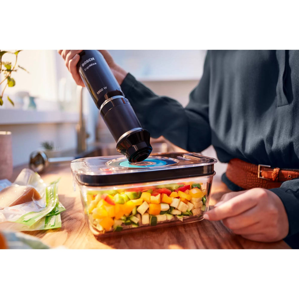 Bosch ErgoMixx MS6CB61V5G 1000W Hand Blender with Vacuum Pump