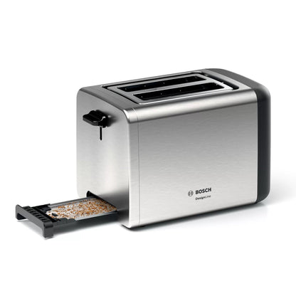 Bosch DesignLine TAT3P420GB Compact 2 slice Toaster - Stainless Steel