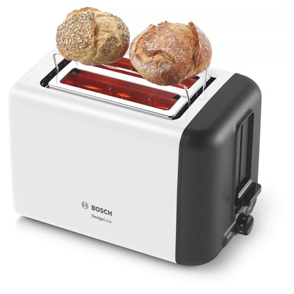 Bosch DesignLine TAT3P421GB 2 Slice Toaster - White