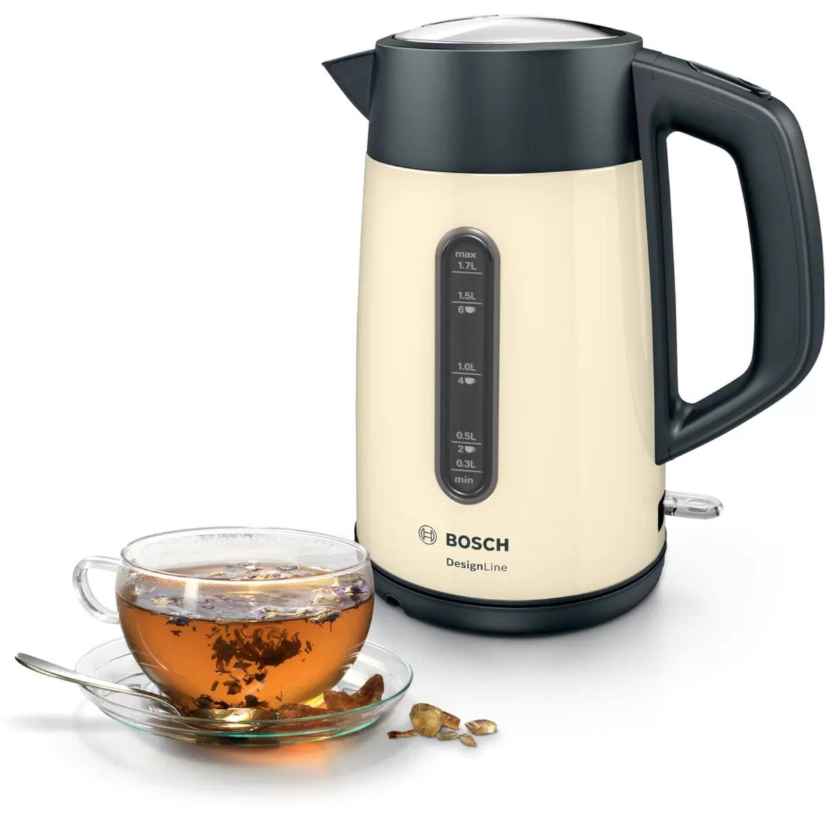 Bosch TWK4P437GB 3000W DesignLine Kettle - Cream
