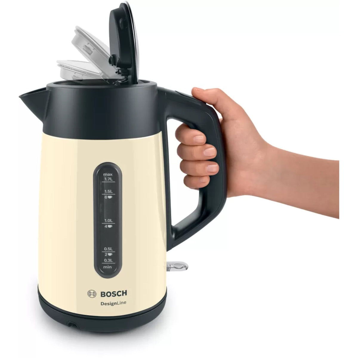 Bosch TWK4P437GB 3000W DesignLine Kettle - Cream