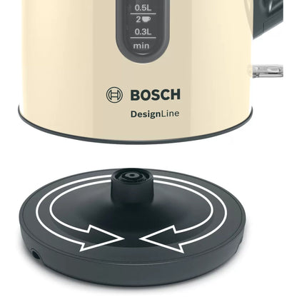 Bosch TWK4P437GB 3000W DesignLine Kettle - Cream