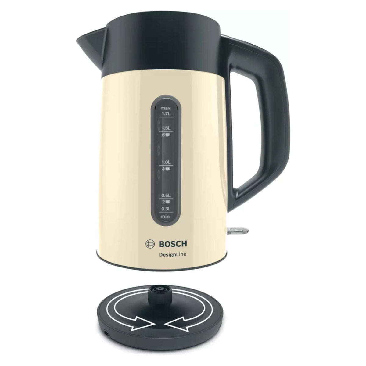 Bosch TWK4P437GB 3000W DesignLine Kettle - Cream