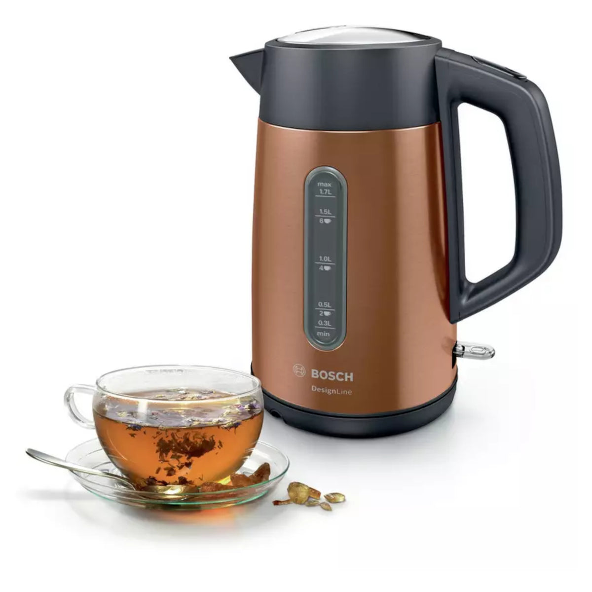 Bosch TWK4P439GB 3000W DesignLine Kettle - Copper