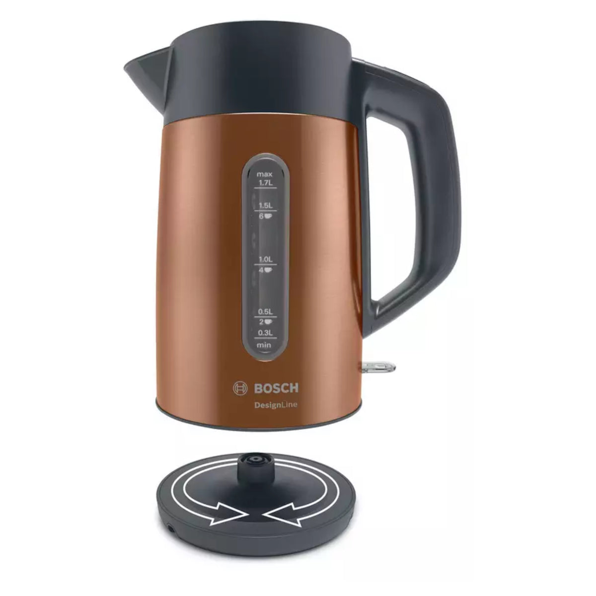 Bosch TWK4P439GB 3000W DesignLine Kettle - Copper