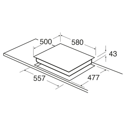 CDA HG6151SS 60cm 4 Burner Gas Hob