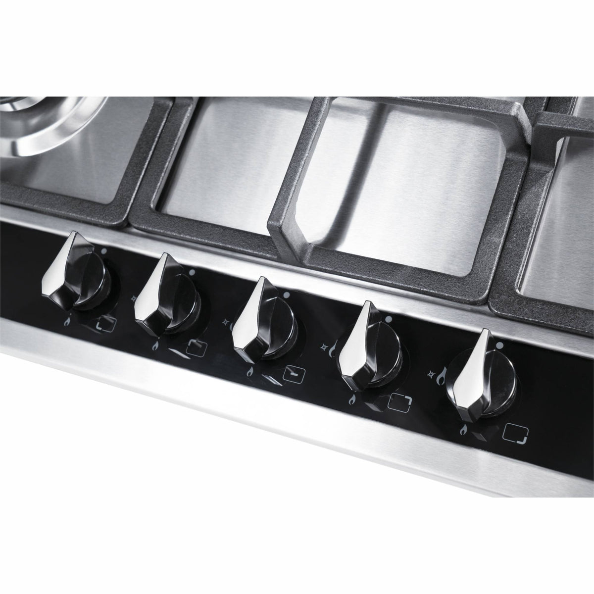 CDA HG7351SS 70cm 5 Burner Gas Hob with Wok Burner