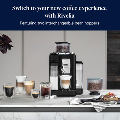 De'Longhi Rivelia EXAM440.55.B Bean to Cup Coffee Machine 19 Bar Pressure