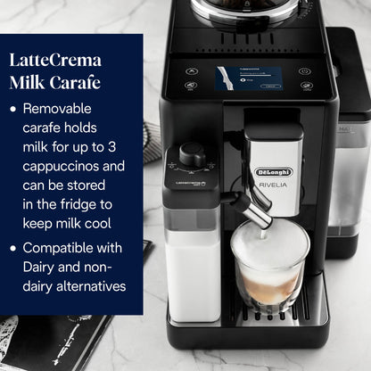 De'Longhi Rivelia EXAM440.55.B Bean to Cup Coffee Machine 19 Bar Pressure