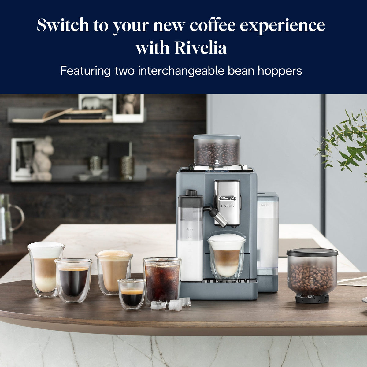 De'Longhi Rivelia EXAM440.55.G Bean to Cup Coffee Machine - Grey