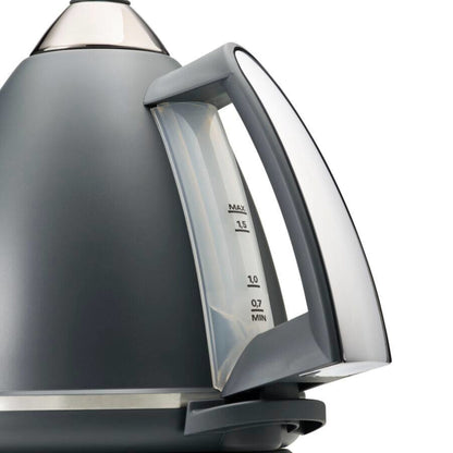 De'Longhi KBX3016.GY Argento 1.7L 3000W Cordless Kettle - Grey