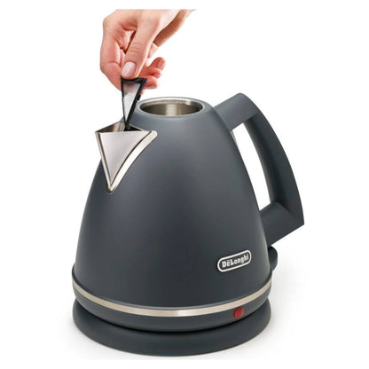 De'Longhi KBX3016.GY Argento 1.7L 3000W Cordless Kettle - Grey