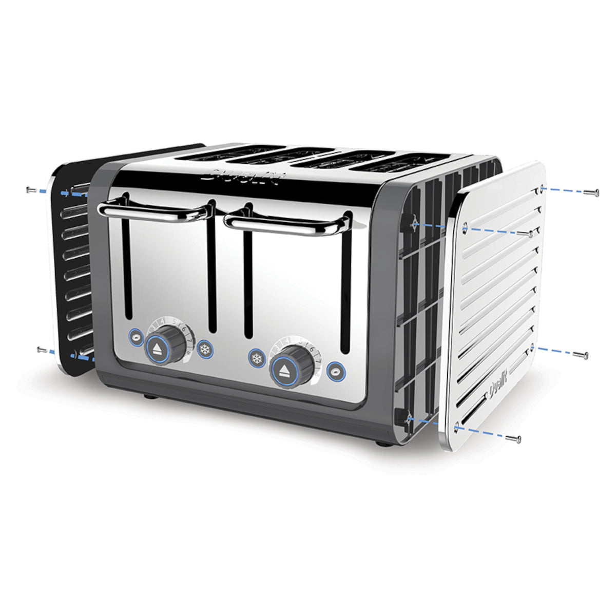 Dualit Architect 46526 4 Slice Toaster, Grey