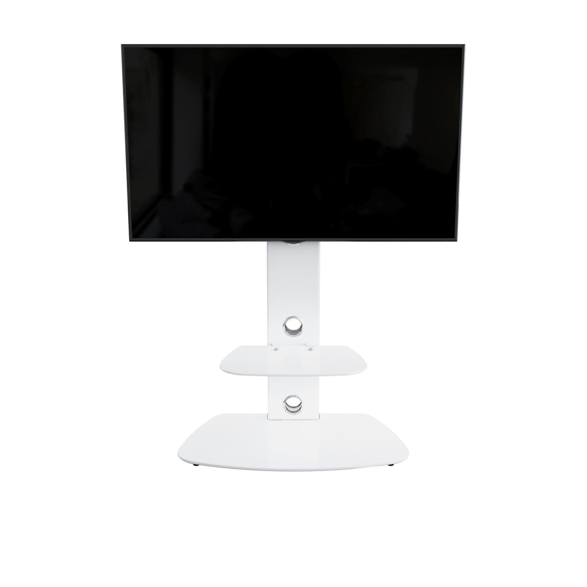 AVF Lucerne 70cm Curved Pedestal TV Stand - Stain White - FSL700LUCSWW