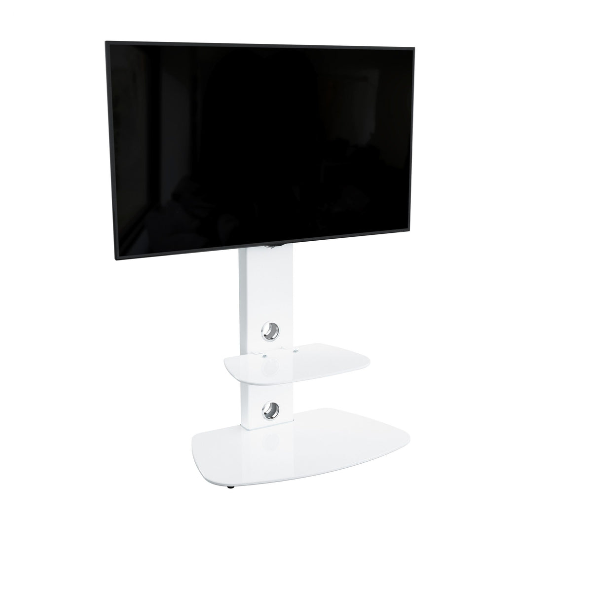 AVF Lucerne 70cm Curved Pedestal TV Stand - Stain White - FSL700LUCSWW