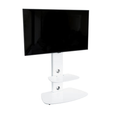 AVF Lucerne 70cm Curved Pedestal TV Stand - Stain White - FSL700LUCSWW