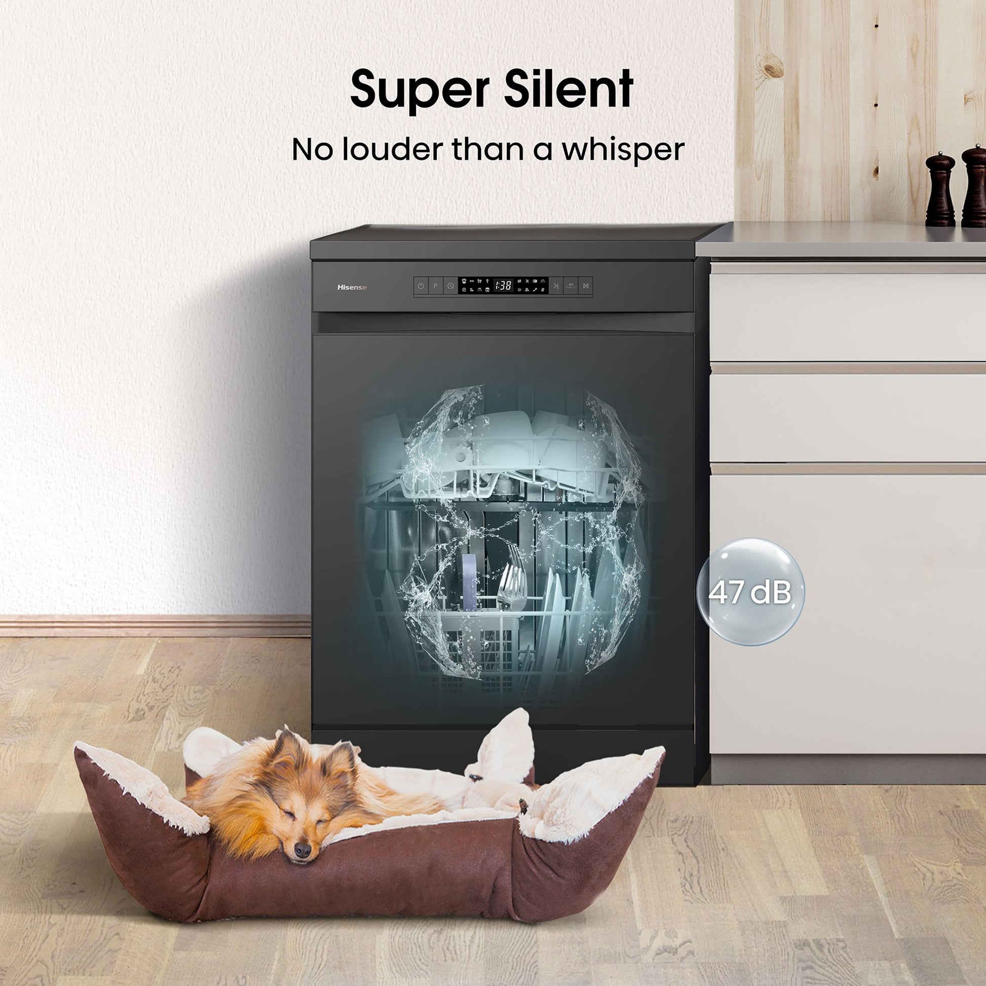 Hisense Hi4 Freestanding Full-Sized Dishwasher - HS622E90BUK