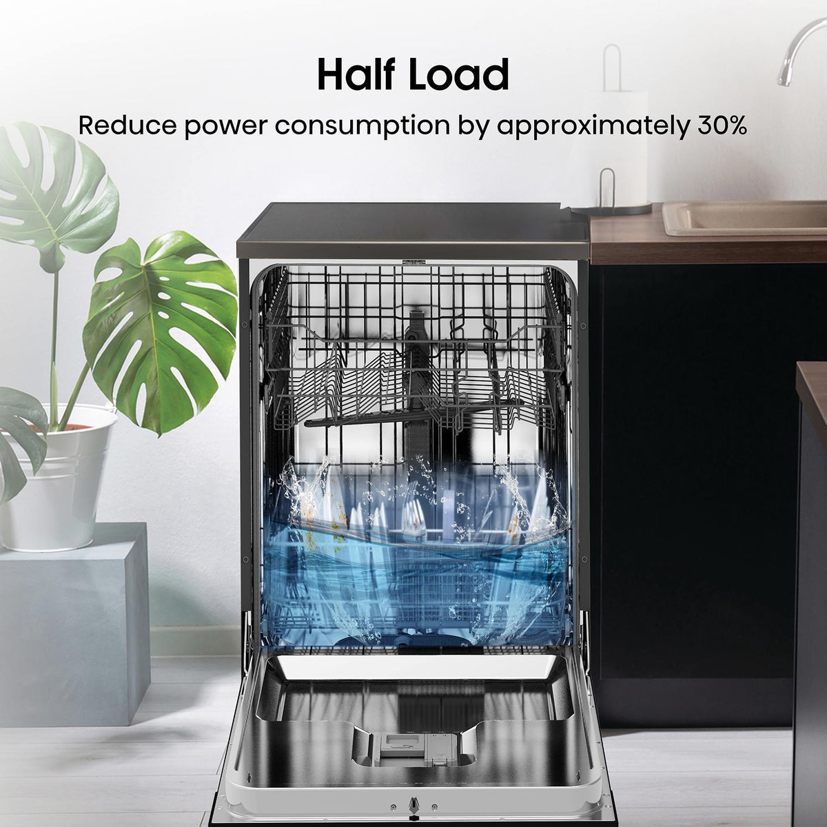 Hisense Hi4 Freestanding Full-Sized Dishwasher - HS622E90BUK