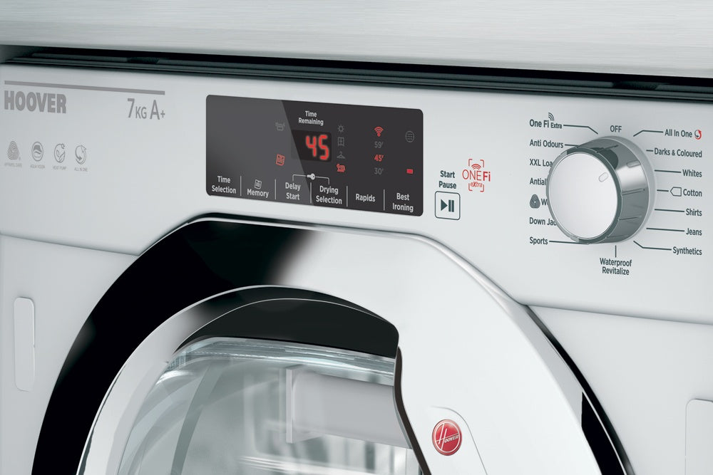 Hoover H-DRY 300 BHTD H7A1TCE-80 Built-In 7kg Smart Heat Pump Tumble Dryer
