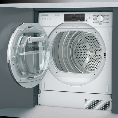 Hoover H-DRY 300 BHTD H7A1TCE-80 Built-In 7kg Smart Heat Pump Tumble Dryer