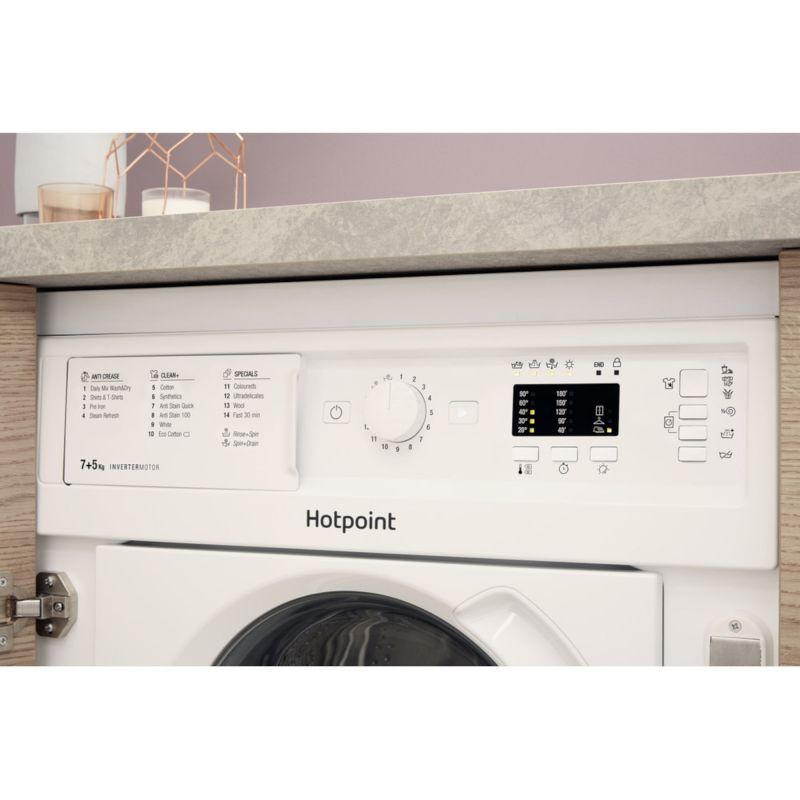 Hotpoint 7kg Wash 5kg Dry 1400rpm Built-In Washer Dryer - BI WDHG 75148 UK N