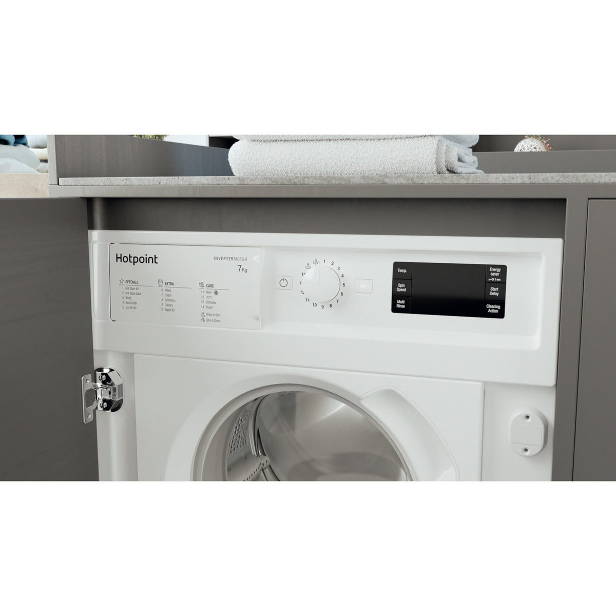 Hotpoint BI WMHG 71483 UK N 7kg 1400rpm Built-In Washing Machine