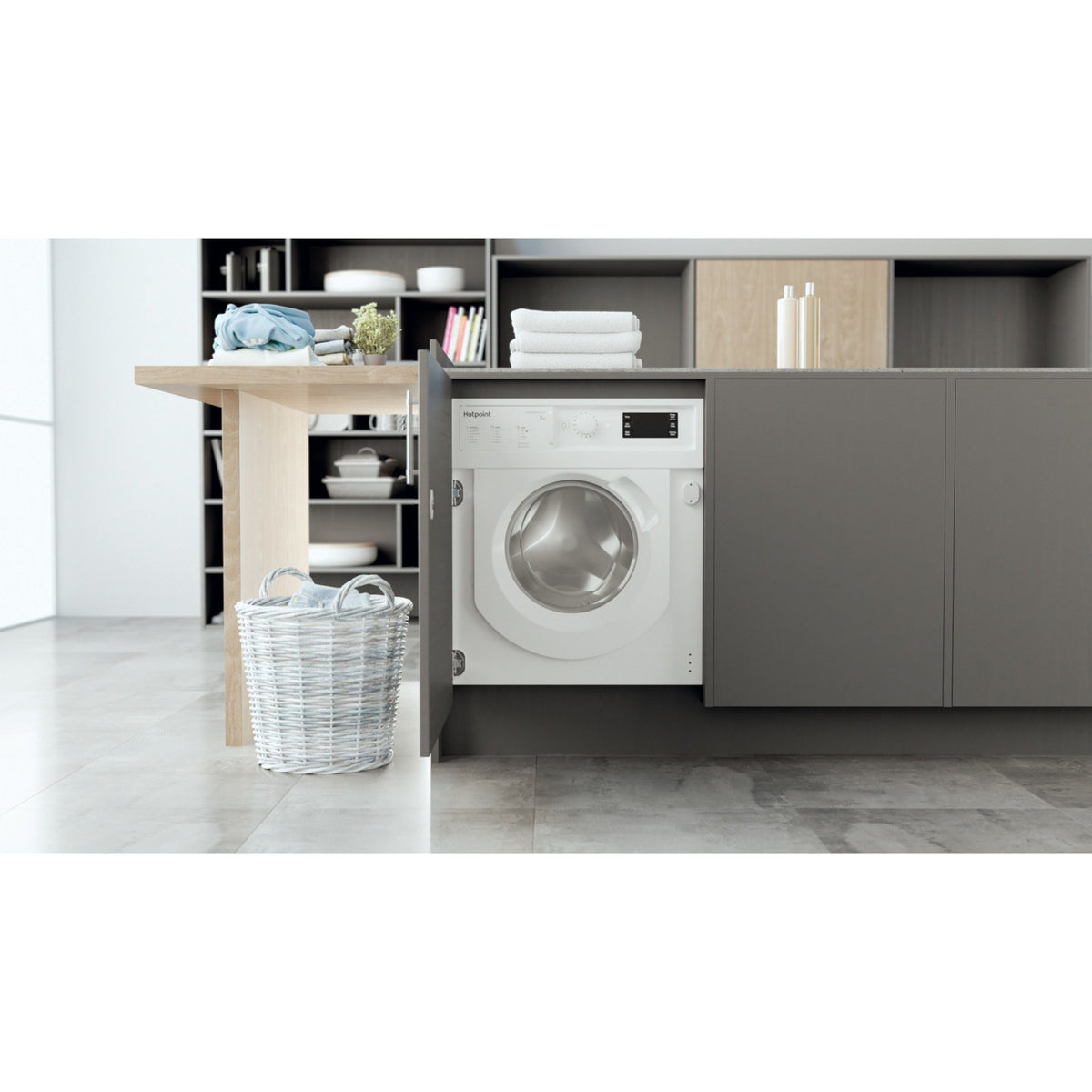 Hotpoint BI WMHG 71483 UK N 7kg 1400rpm Built-In Washing Machine