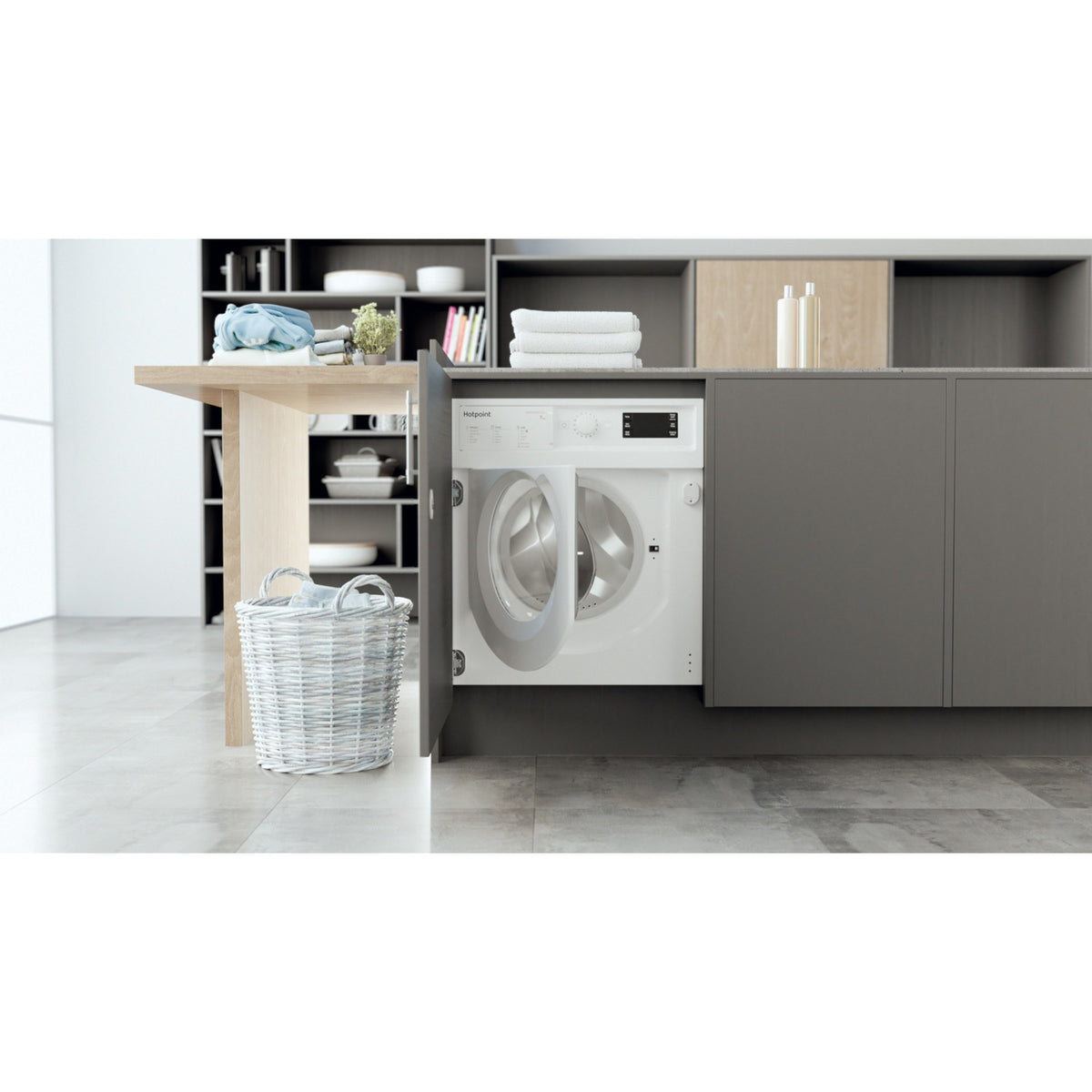Hotpoint BI WMHG 71483 UK N 7kg 1400rpm Built-In Washing Machine