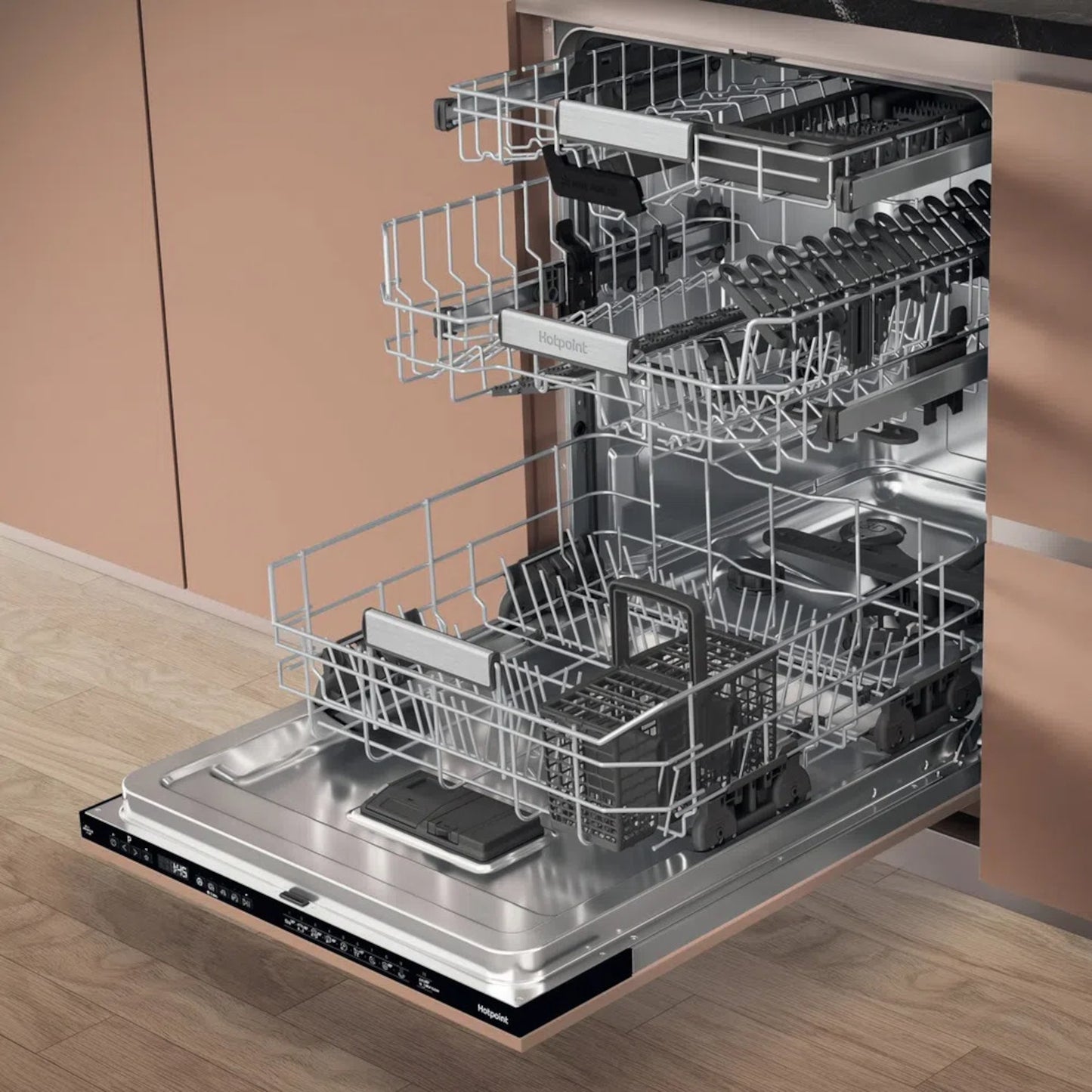 Hotpoint Hydroforce Fully Integrated Full-Sized Dishwasher - H8I HP42 L UK