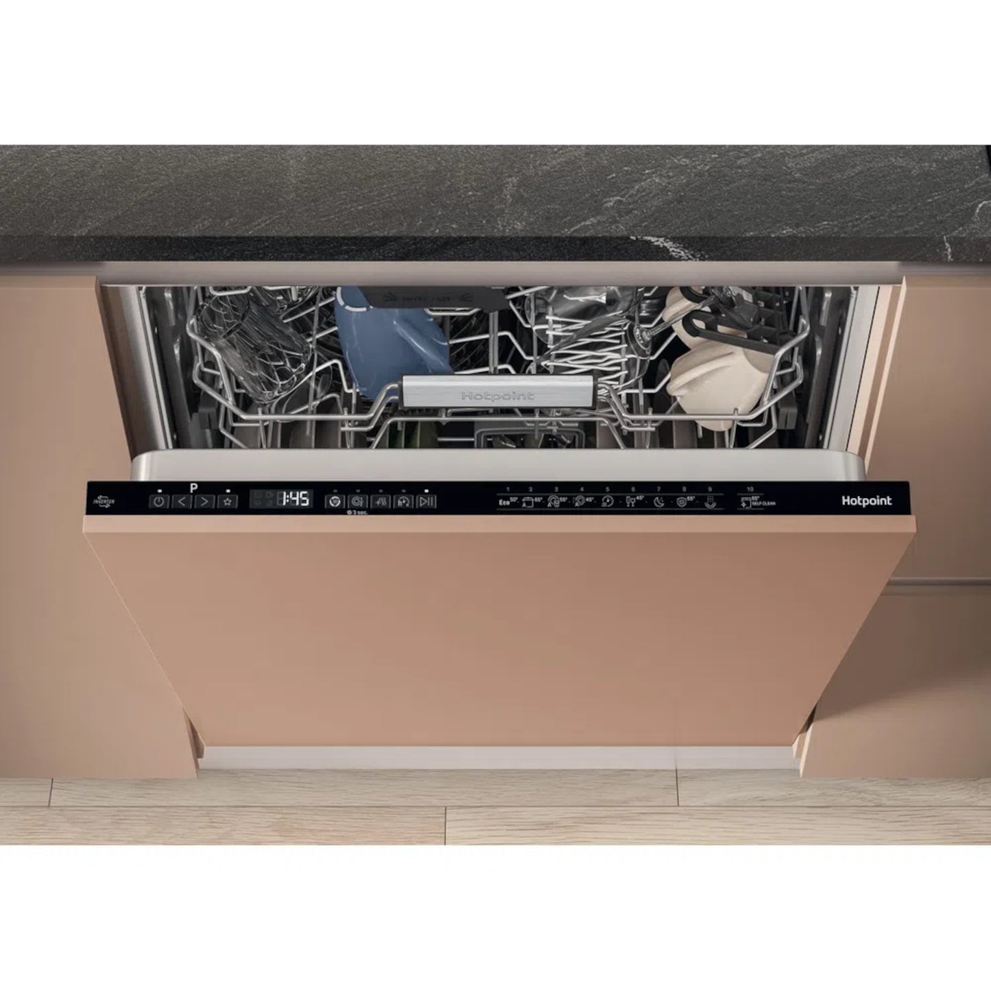 Hotpoint Hydroforce Fully Integrated Full-Sized Dishwasher - H8I HP42 L UK