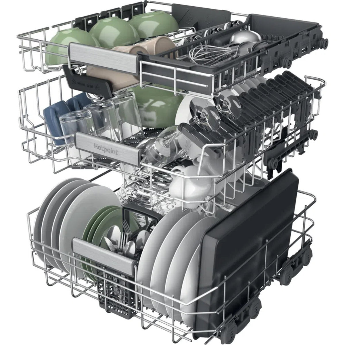 Hotpoint Hydroforce Fully Integrated Full-Sized Dishwasher - H8I HP42 L UK