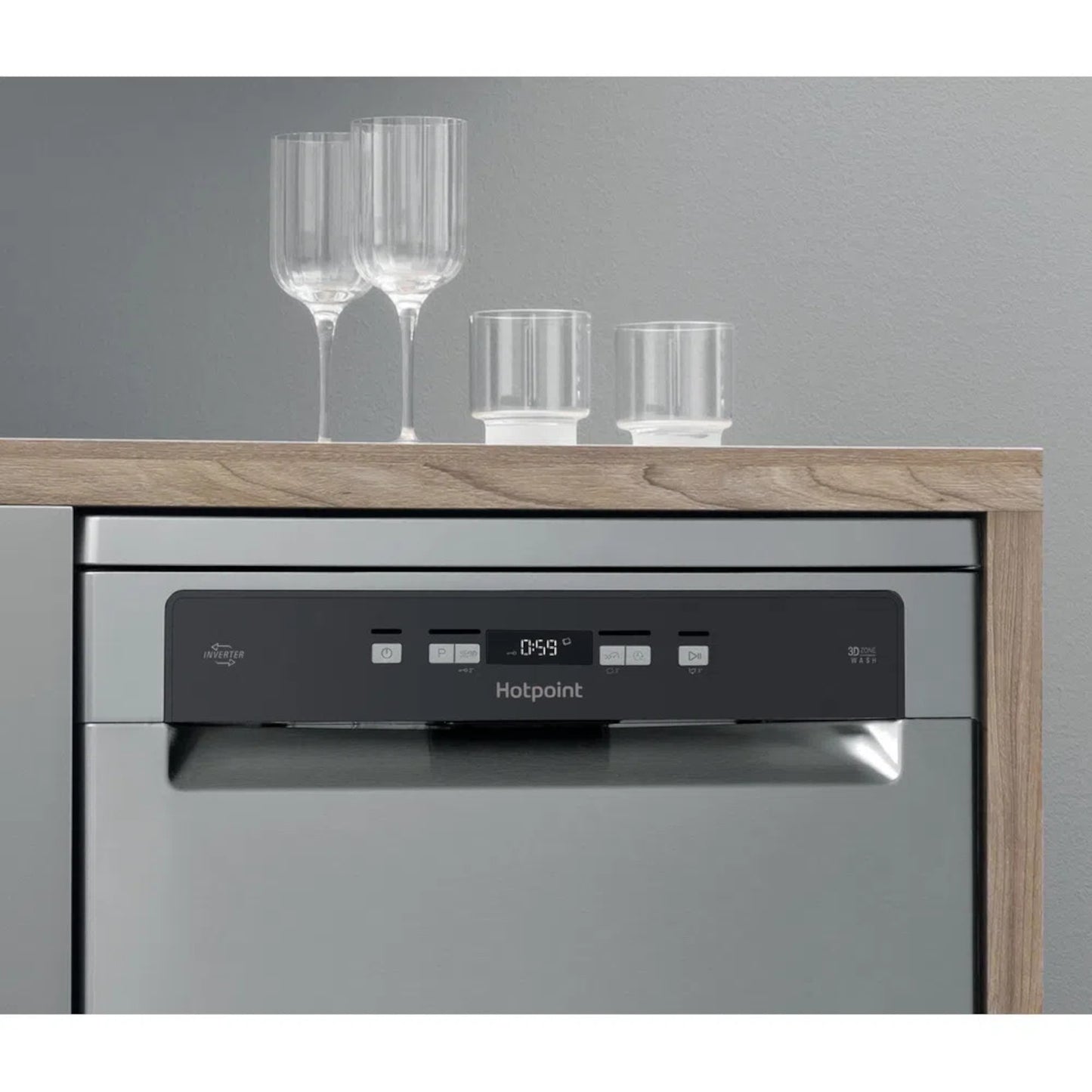 Hotpoint Freestanding Full-Sized Dishwasher - HFC 3C26 WC X UK