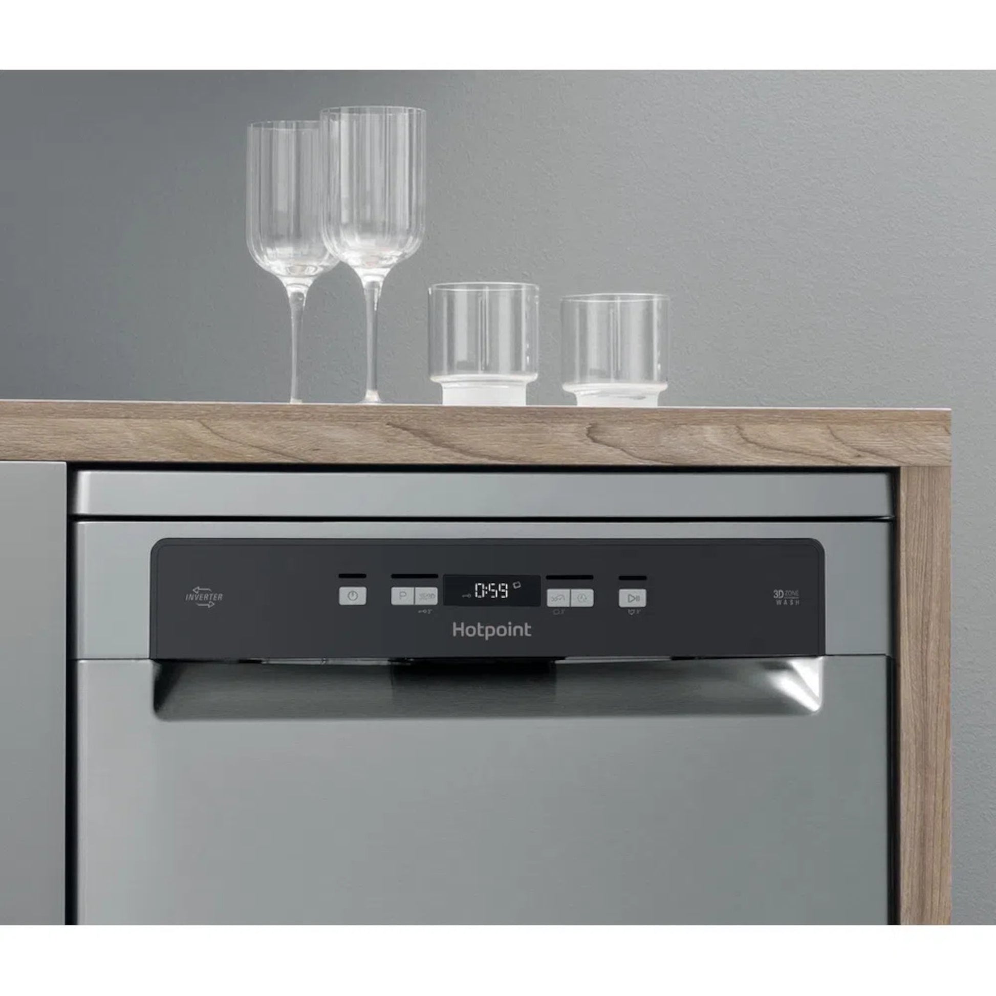 Hotpoint Freestanding Full-Sized Dishwasher - HFC 3C26 WC X UK