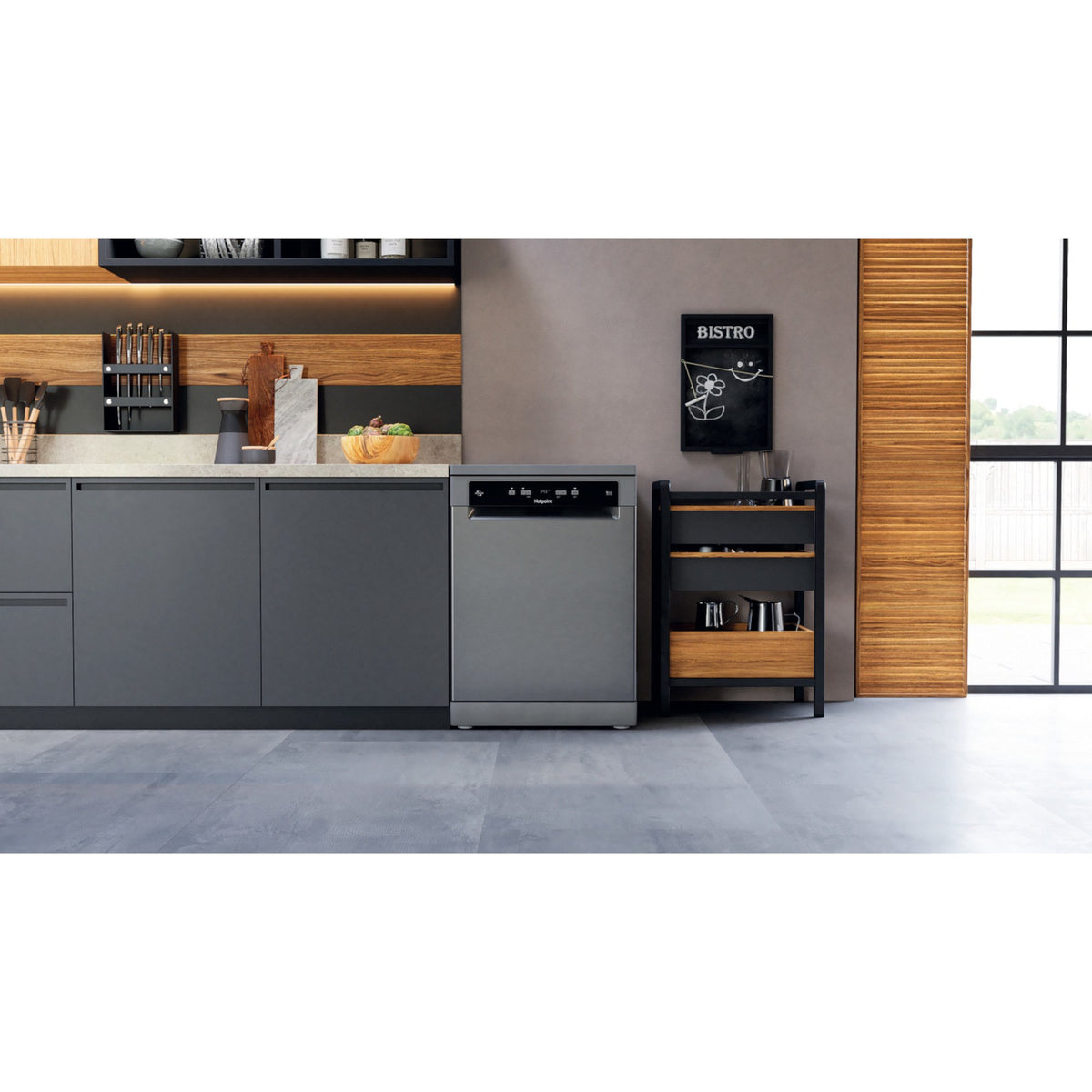 Hotpoint Freestanding Full-Sized Dishwasher - HFC 3C26 WC X UK