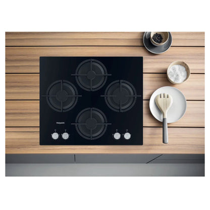 Hotpoint HGS 61S BK 60cm 4 Burner Gas Hob - Black