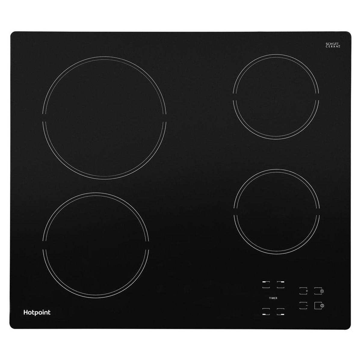 Hotpoint HR 612 C H 60cm 4 Zone Ceramic Hob - Black