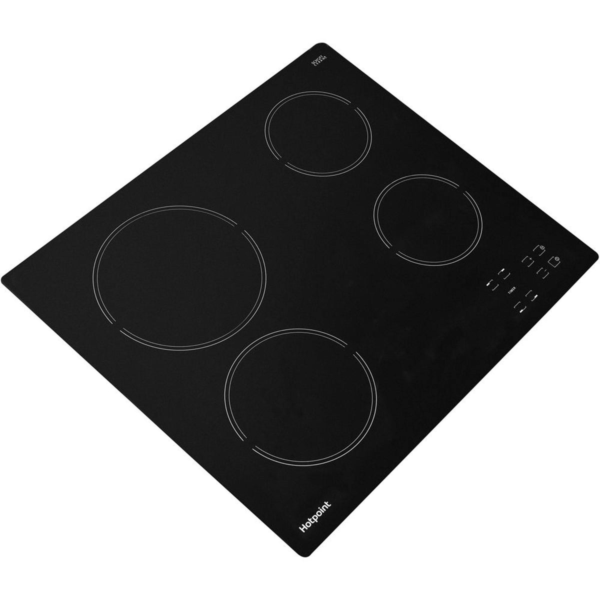 Hotpoint HR 612 C H 60cm 4 Zone Ceramic Hob - Black