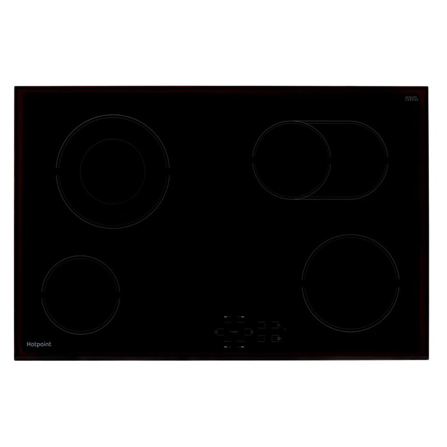 Hotpoint HR 724 B H 77cm 4 Zone Ceramic Hob - Black