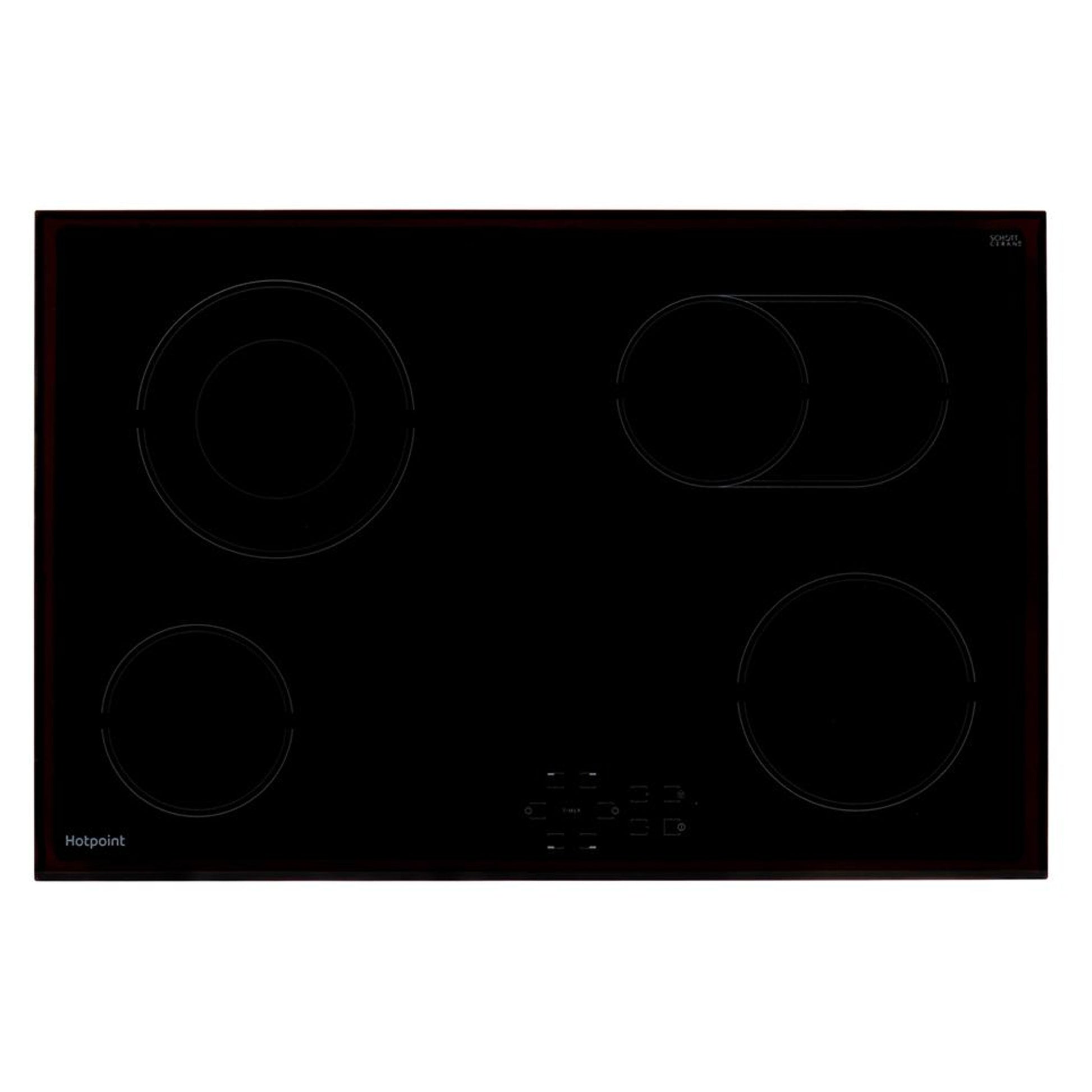 Hotpoint HR 724 B H 77cm 4 Zone Ceramic Hob - Black