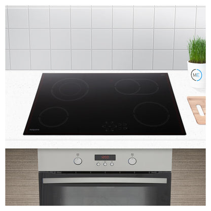 Hotpoint HR 724 B H 77cm 4 Zone Ceramic Hob - Black