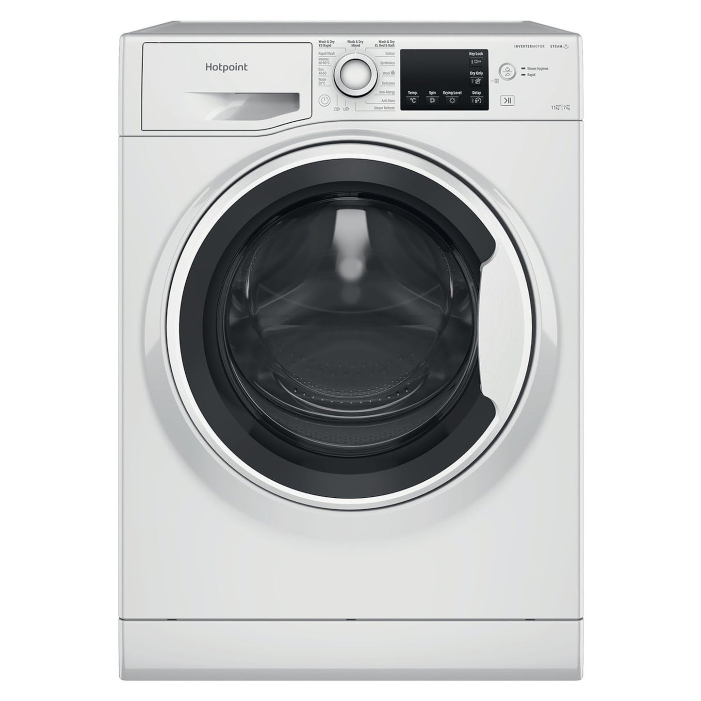 Hotpoint Anti-Stain 11kg Wash 7kg Dry 1600rpm Washer Dryer - NDB 11724 W UK