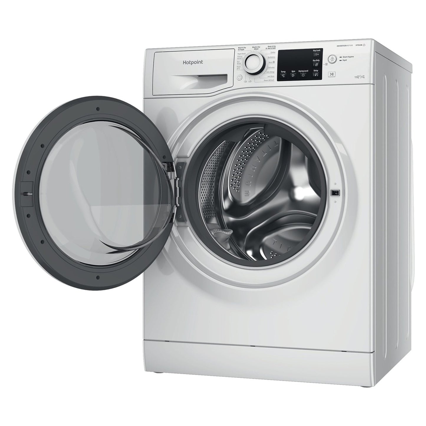 Hotpoint Anti-Stain 11kg Wash 7kg Dry 1600rpm Washer Dryer - NDB 11724 W UK