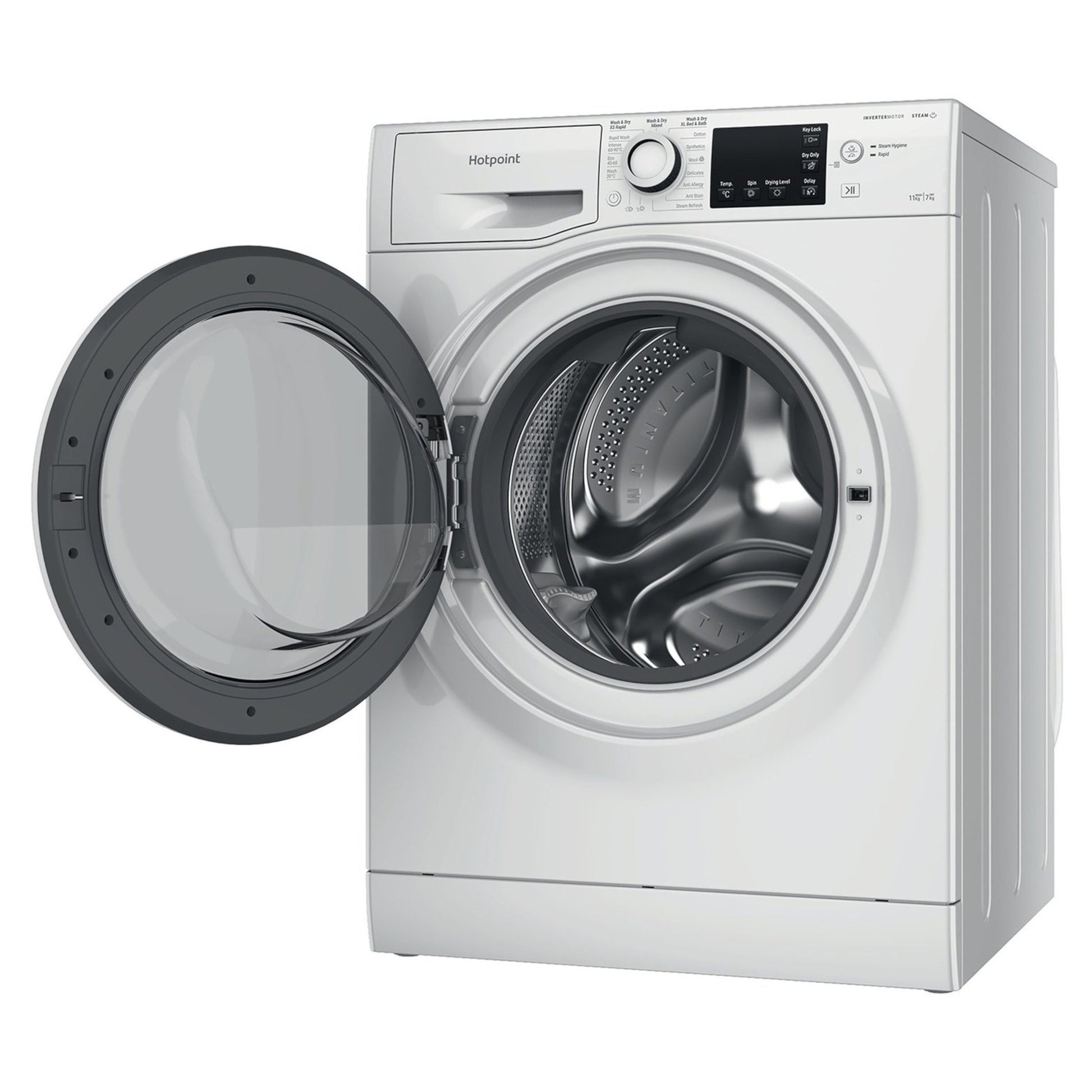 Hotpoint Anti-Stain 11kg Wash 7kg Dry 1600rpm Washer Dryer - NDB 11724 W UK