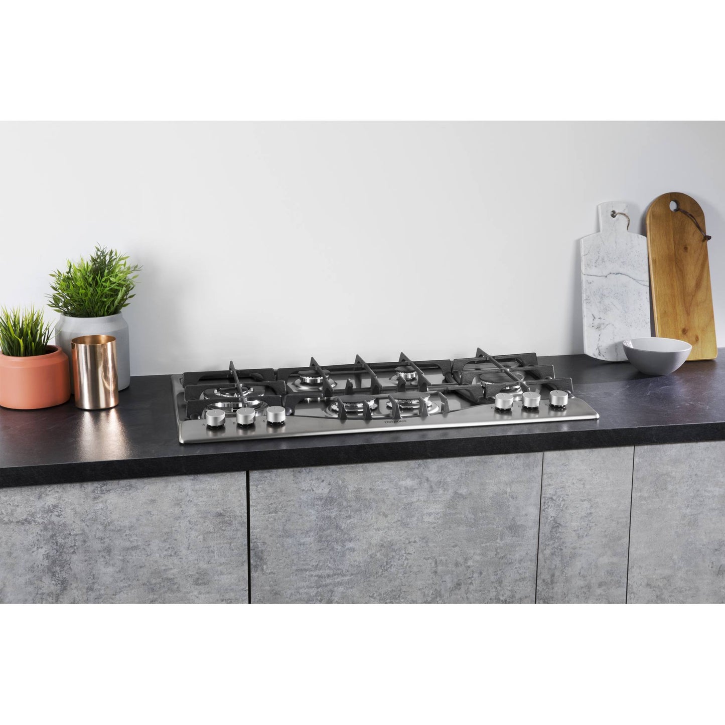 Hotpoint PHC 961 TS/IX/H 90cm Built-In 6 Burner Gas Hob