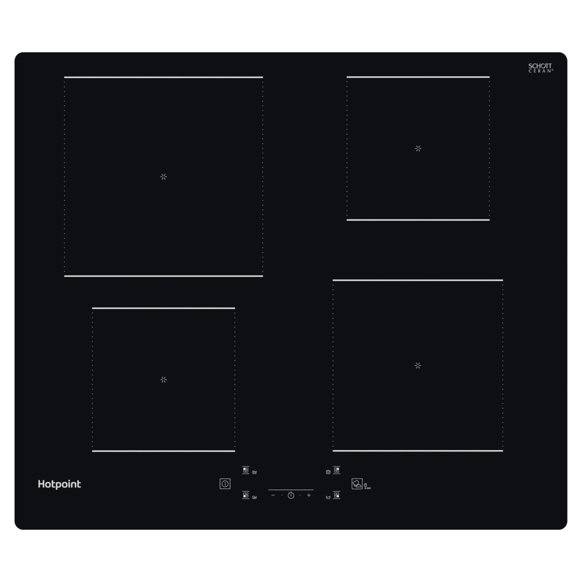 Hotpoint TQ 1460S NE 60cm 4 Zone Induction Hob - Black