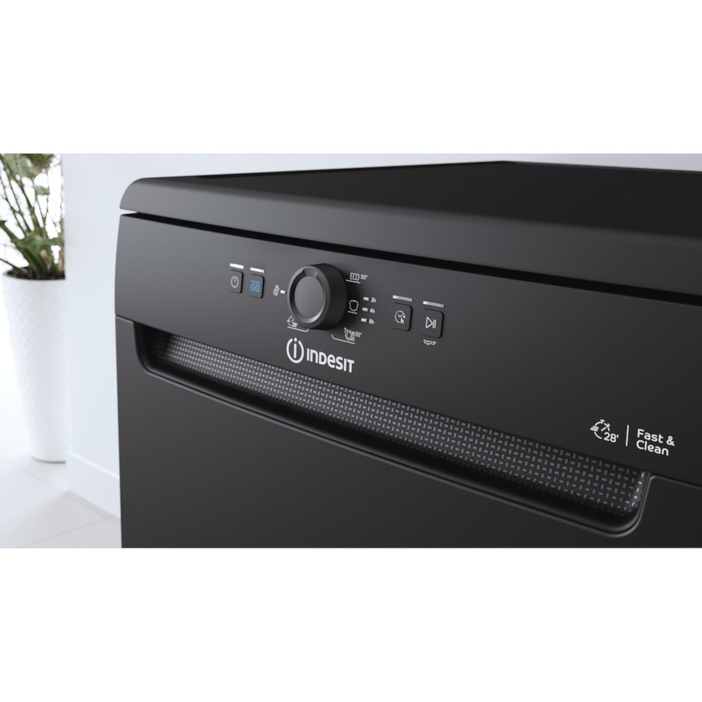 Indesit Push&Go Freestanding Full-Sized Dishwasher - D2F HK26 B UK