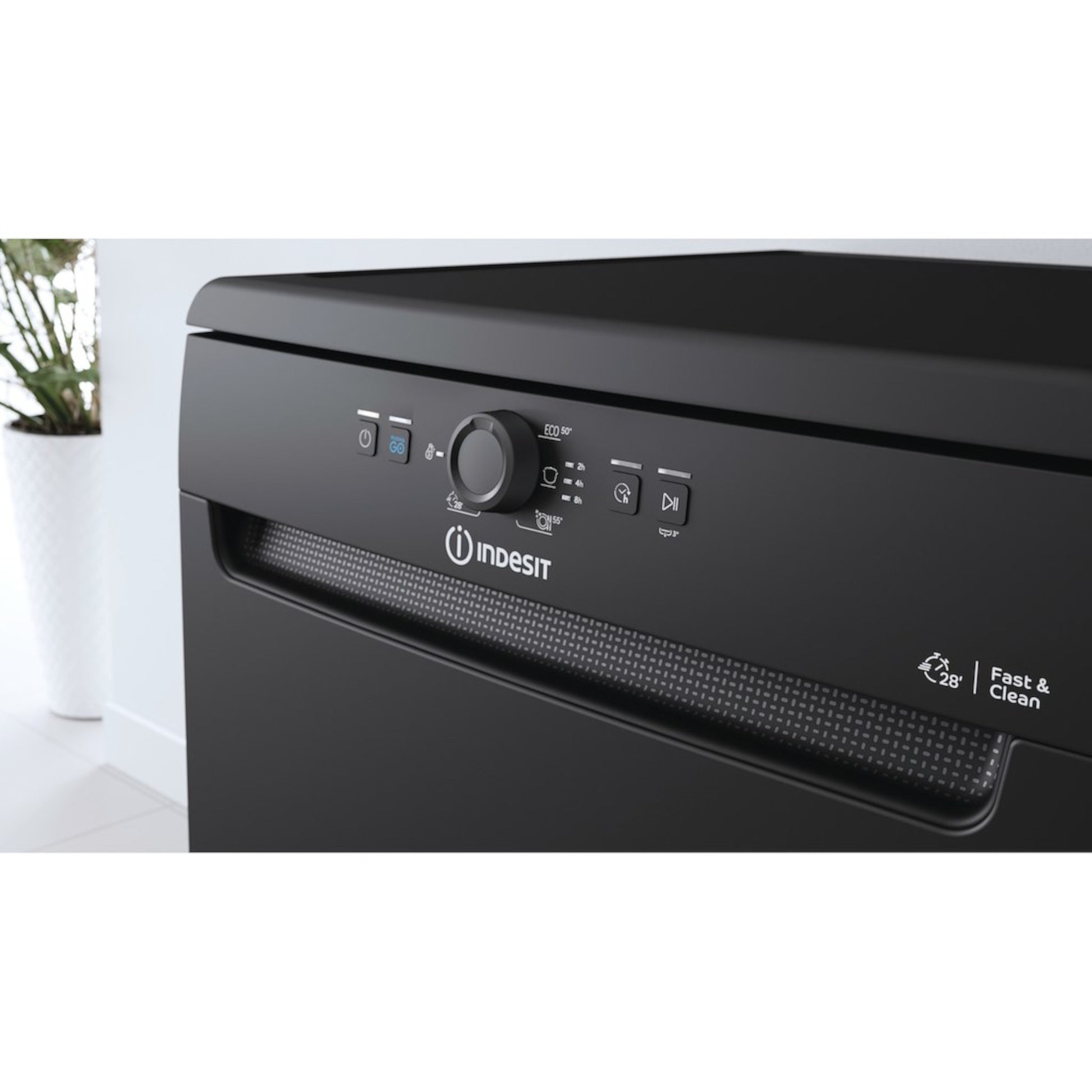 Indesit Push&Go Freestanding Full-Sized Dishwasher - D2F HK26 B UK