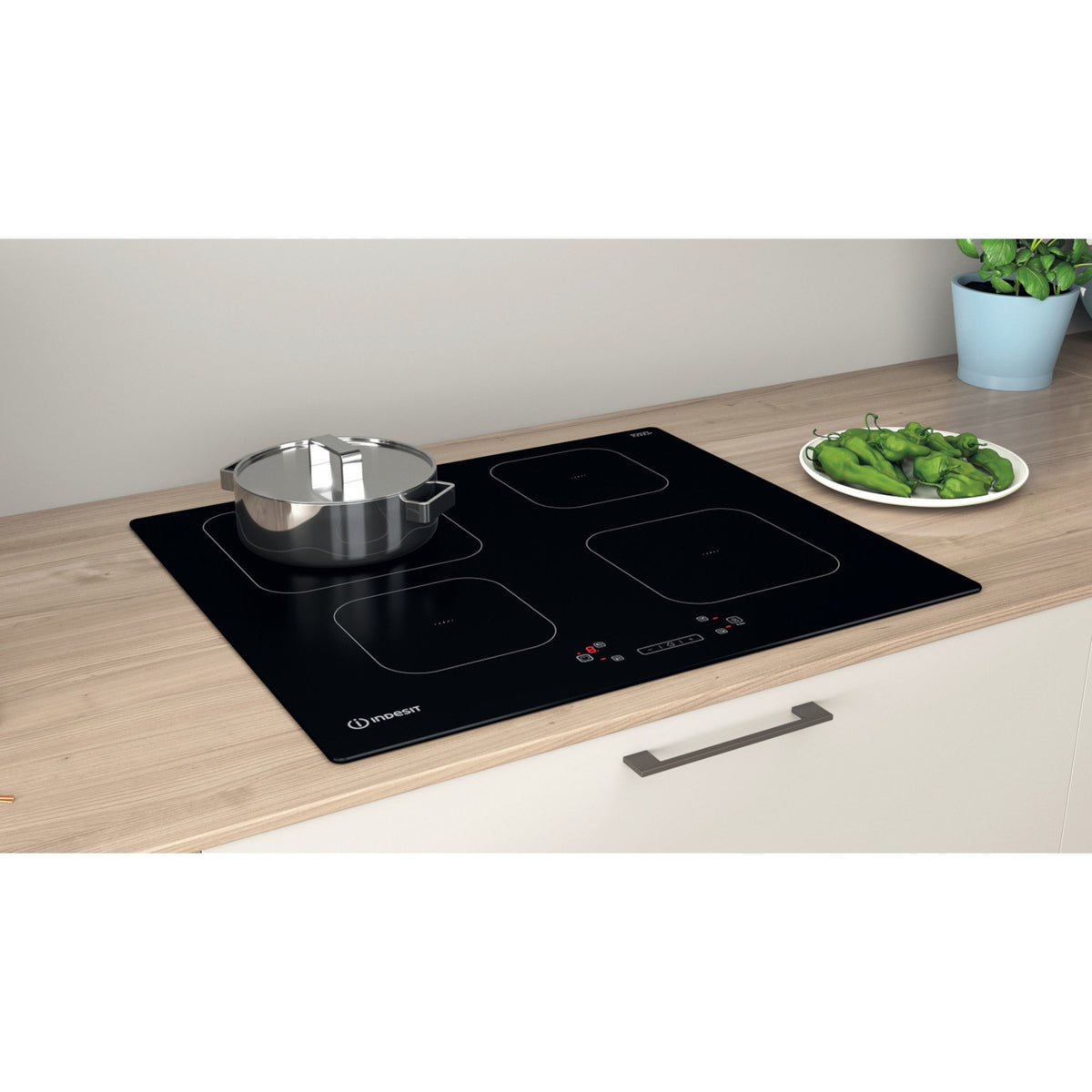 Indesit IS 83Q60 NE 60cm 4 Zone Induction Hob Electric - Black