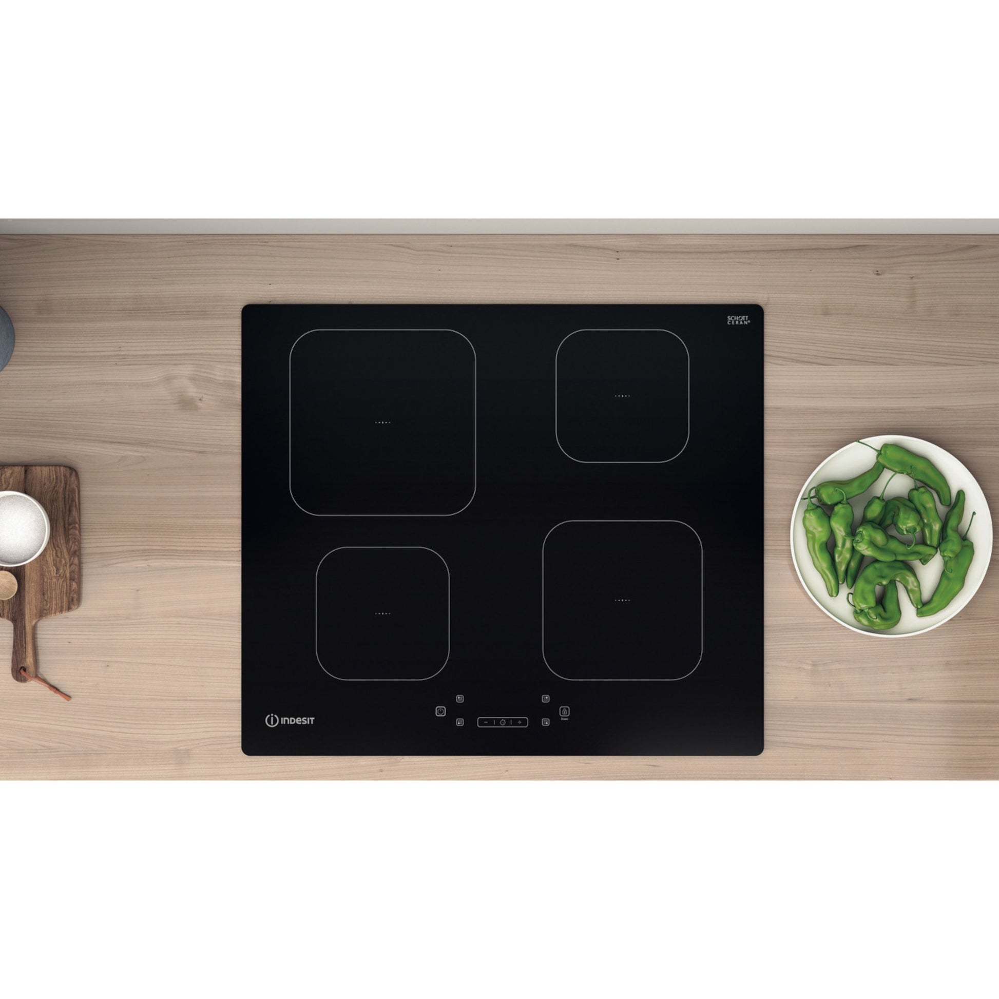 Indesit IS 83Q60 NE 60cm 4 Zone Induction Hob Electric - Black