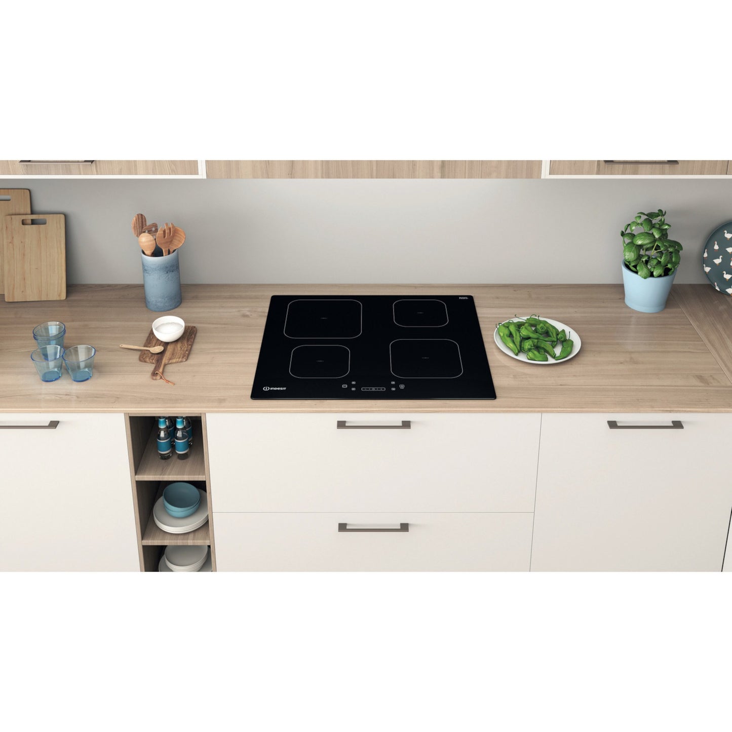 Indesit IS 83Q60 NE 60cm 4 Zone Induction Hob Electric - Black